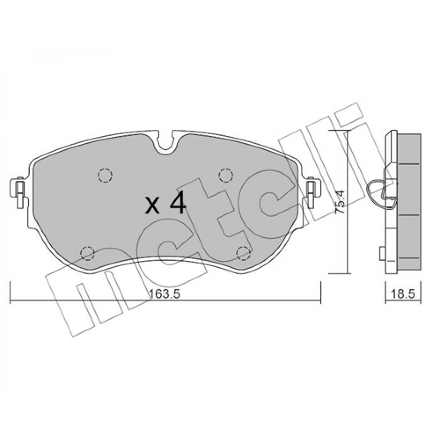Metelli Kit Pastiglie Freno, Freno A Disco 22-1172-1