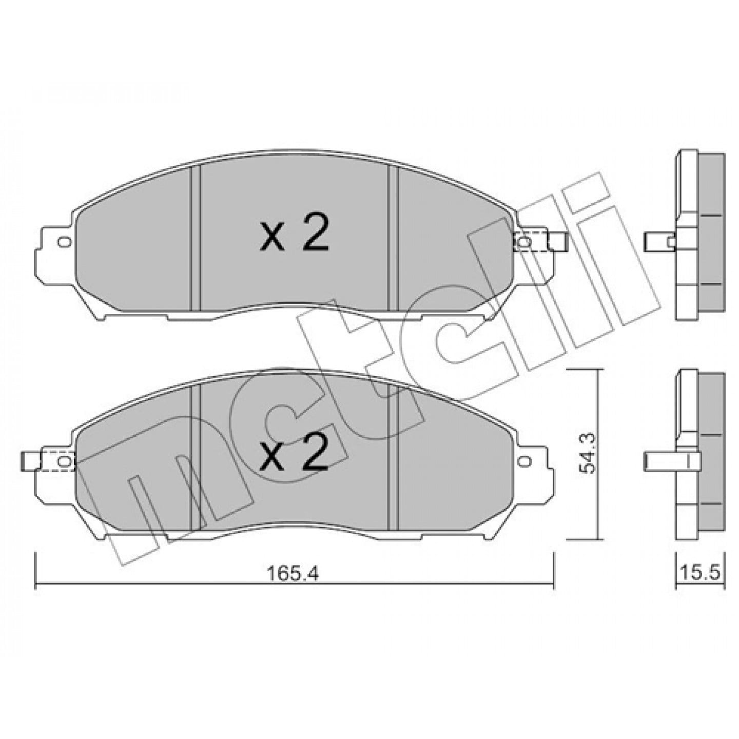 Metelli Remblokkenset, Schijfrem 22-1081-1