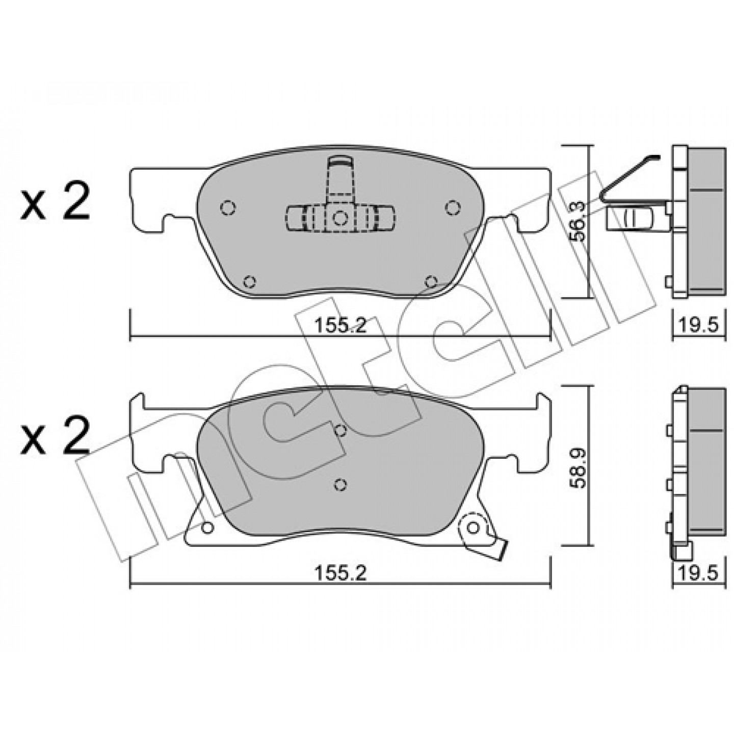 Metelli Kit Pastiglie Freno, Freno A Disco 22-1114-0