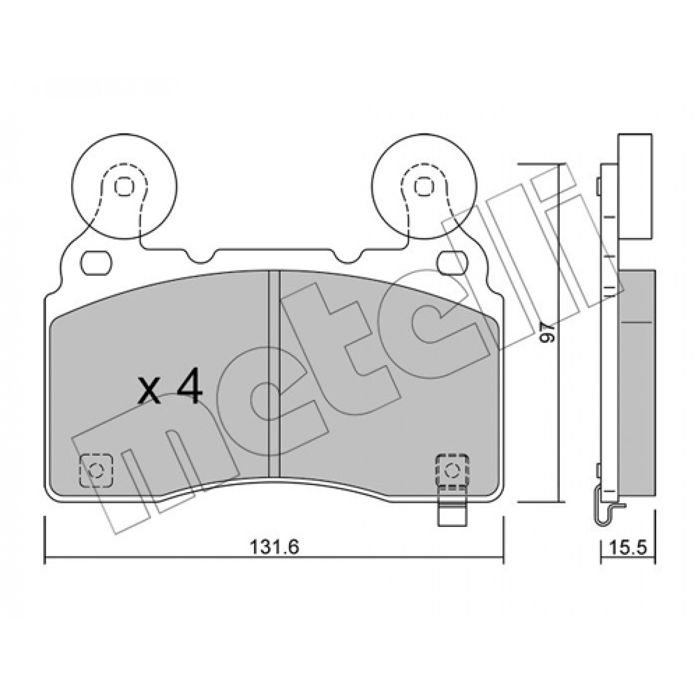 Metelli Kit Pastiglie Freno, Freno A Disco 22-1179-1