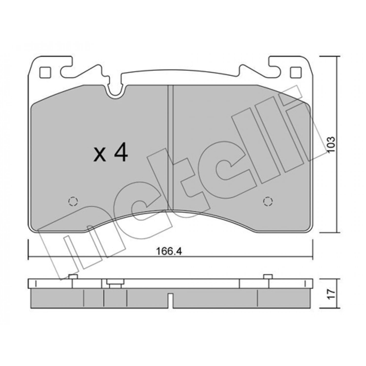 Metelli Kit Pastiglie Freno, Freno A Disco 22-1391-0