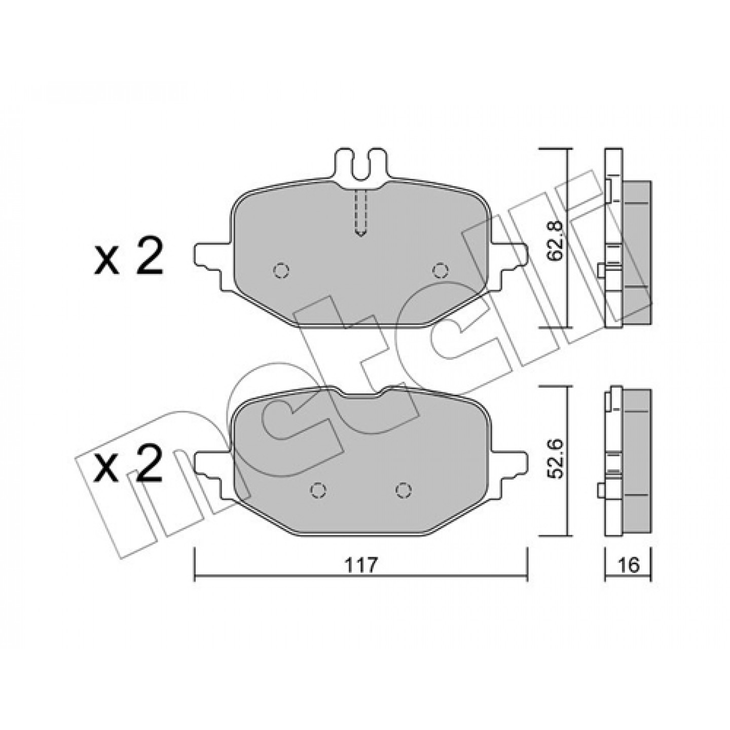 Metelli Kit Pastiglie Freno, Freno A Disco 22-1359-0
