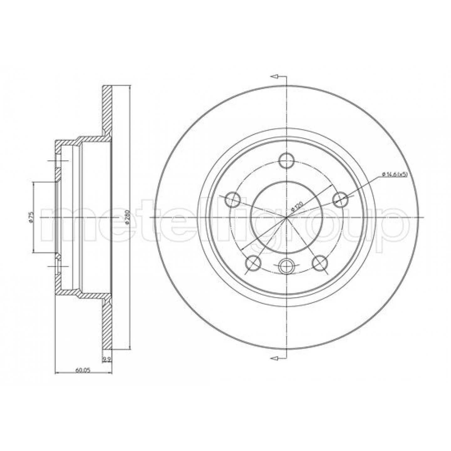 Metelli Disco De Freno 23-0229C