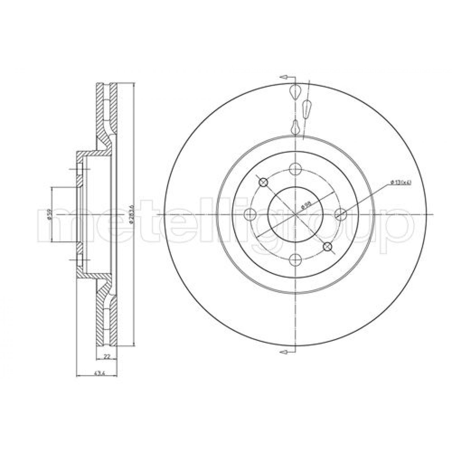 Metelli Disco De Freno 23-0369C