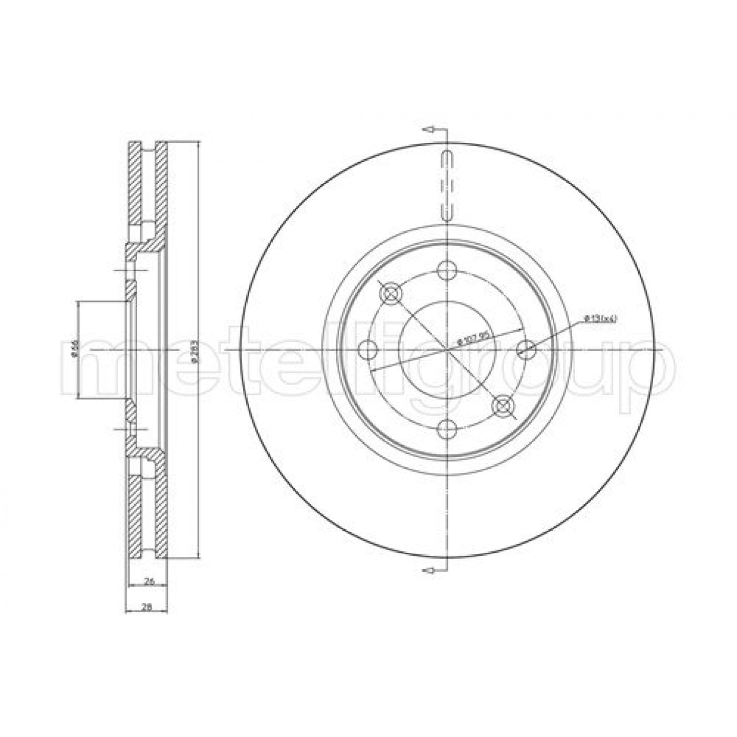 Bremsscheibe METELLI 23-0454