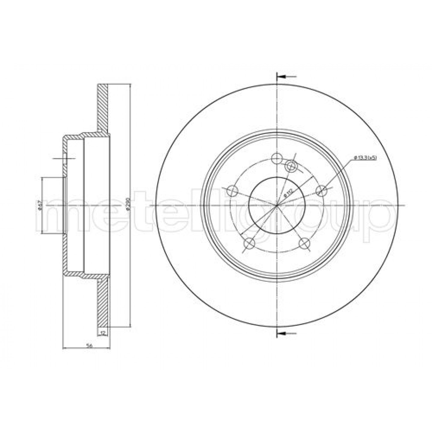 Metelli Disco De Freno 23-0522C