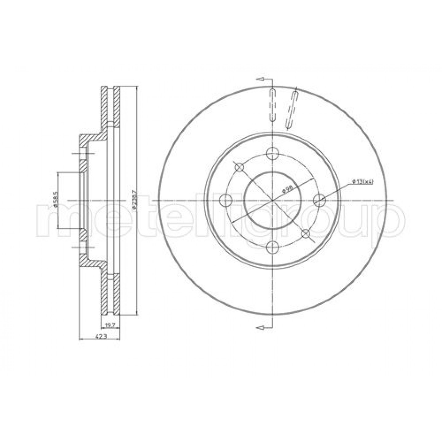 Bremsscheibe METELLI 23-0553