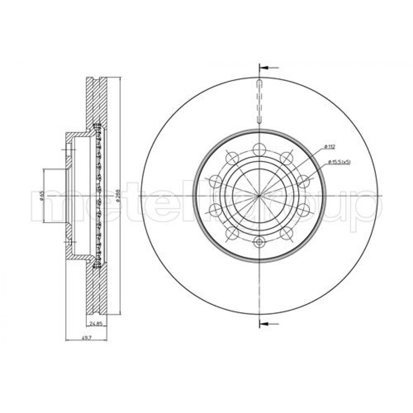 Metelli Disco De Freno 23-0734C