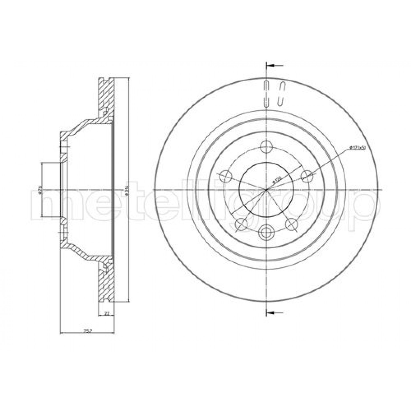 Metelli Remschijf 23-0849C
