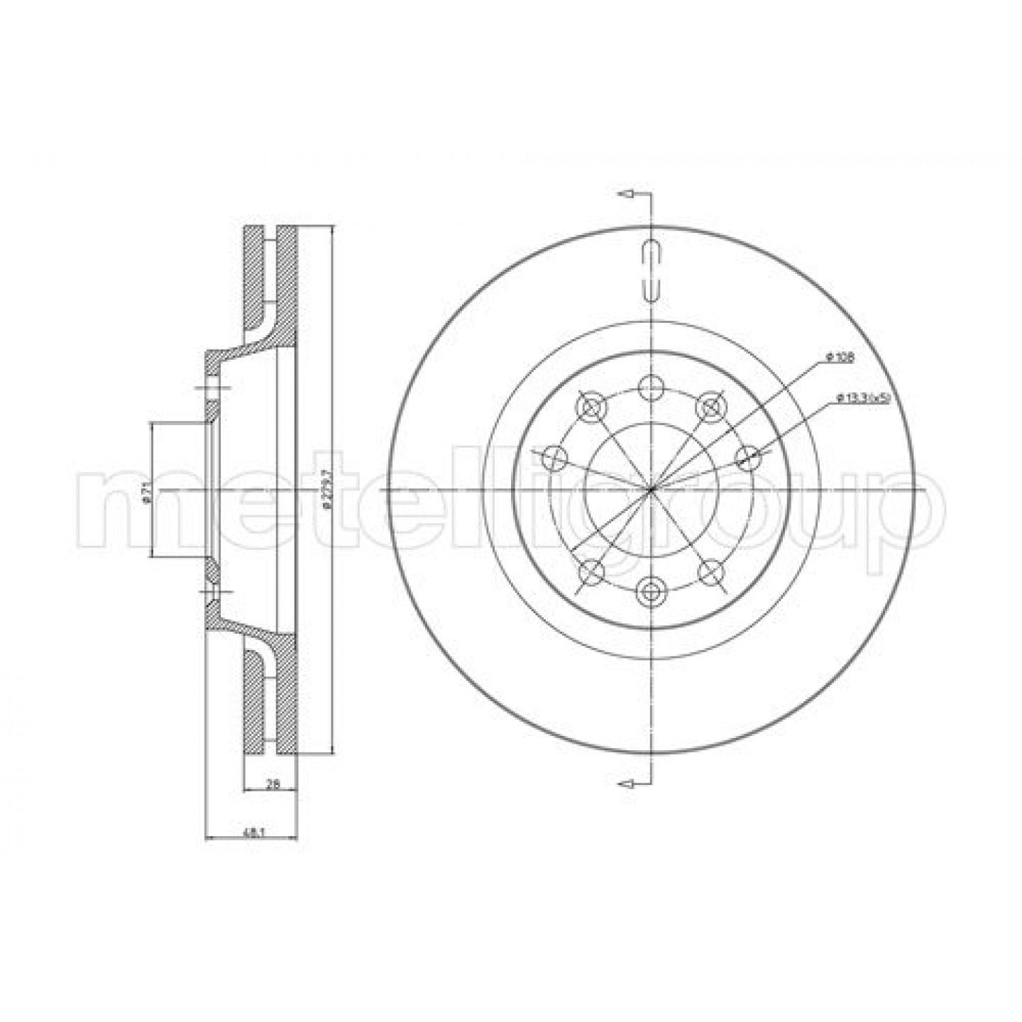 Metelli Remschijf 23-0887C
