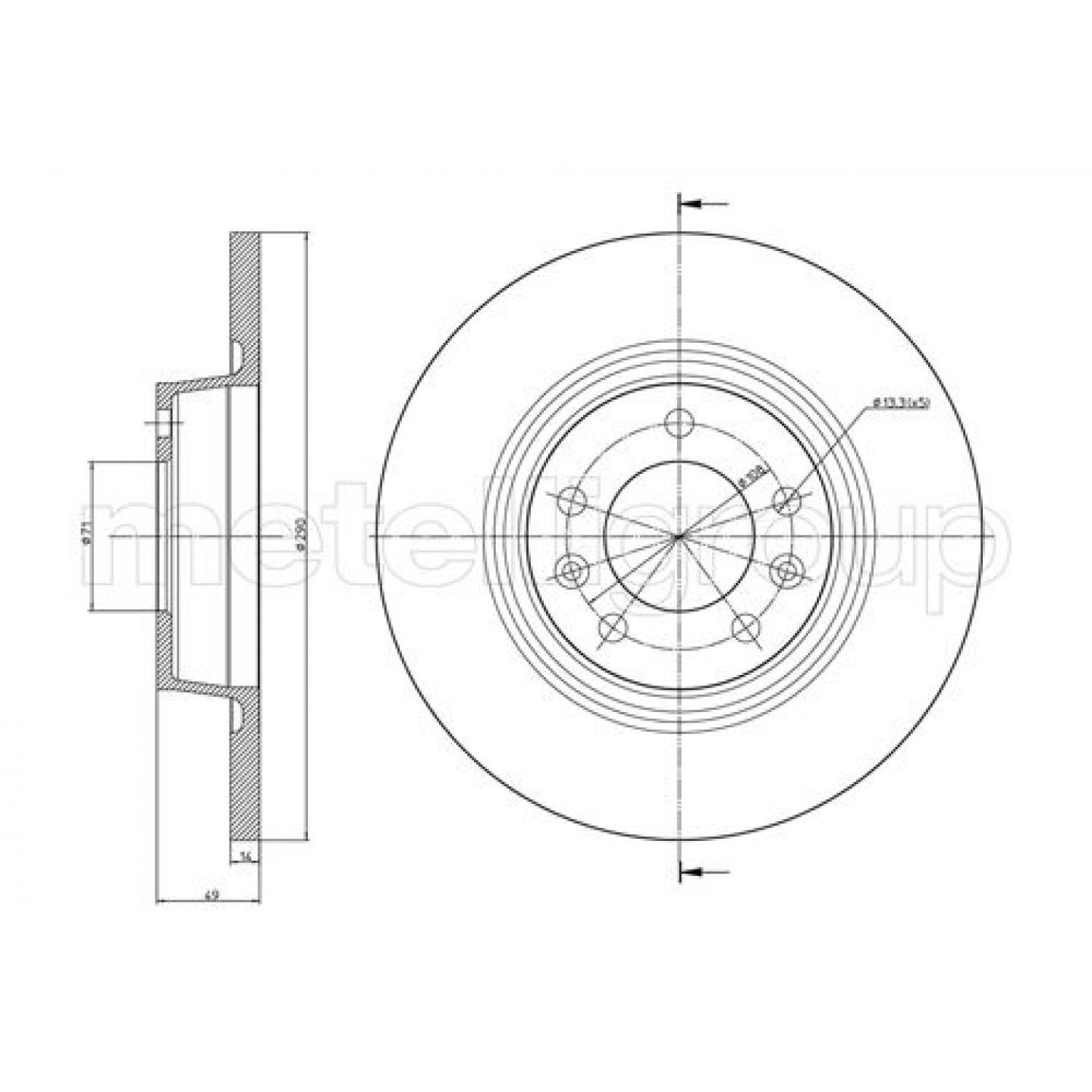 Metelli Disco De Freno 23-0888C