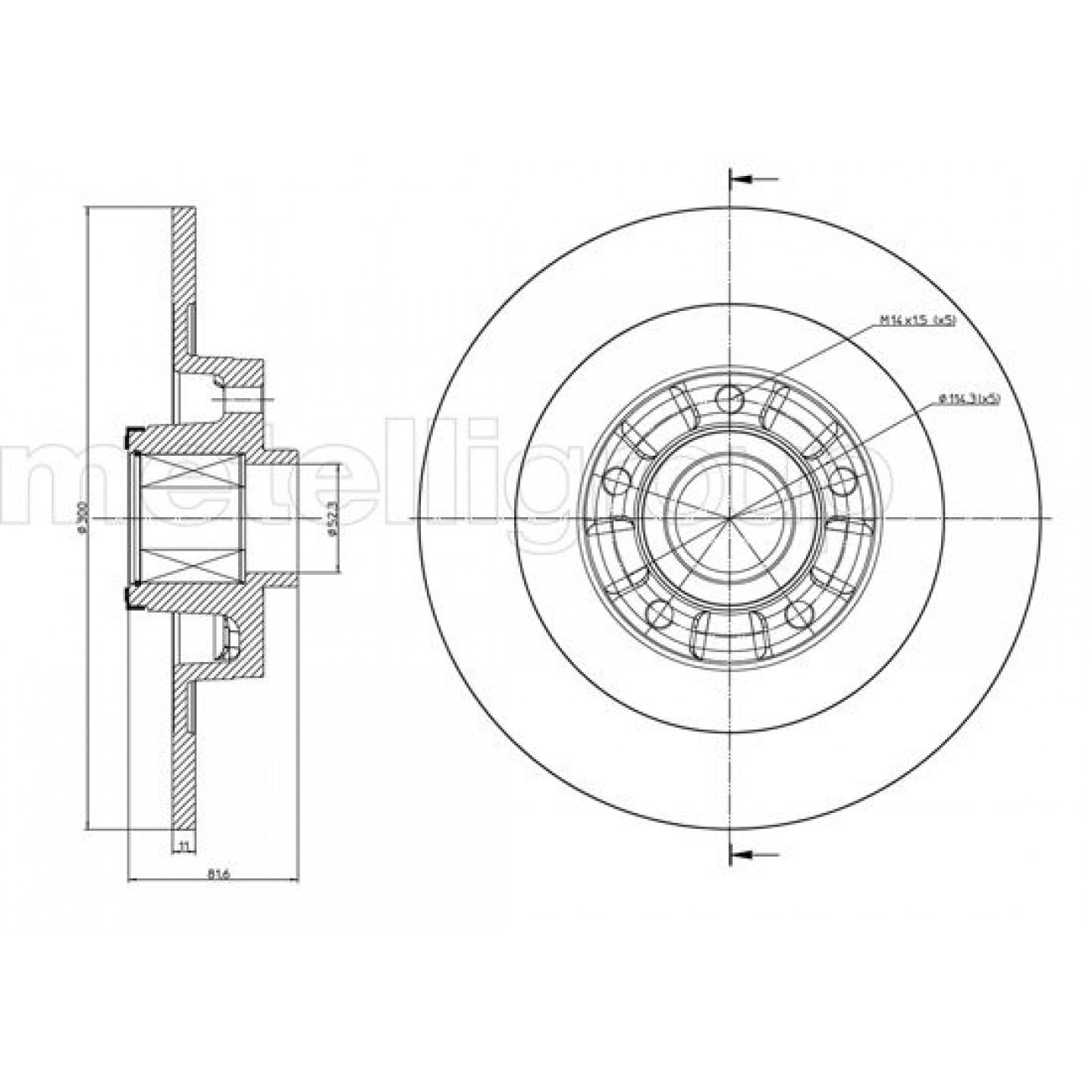 Metelli Disco De Freno 23-0980