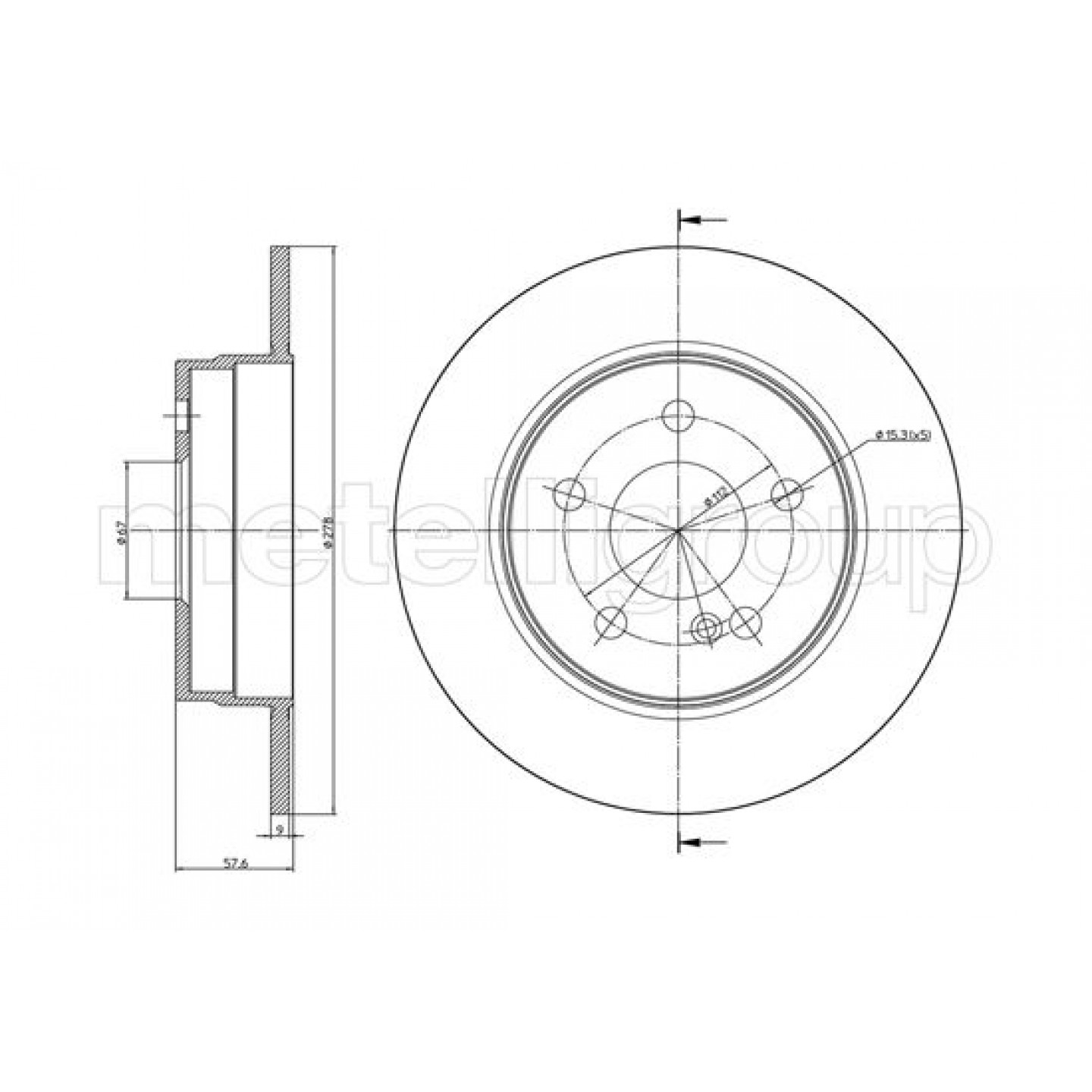 Metelli Disco De Freno 23-0982C