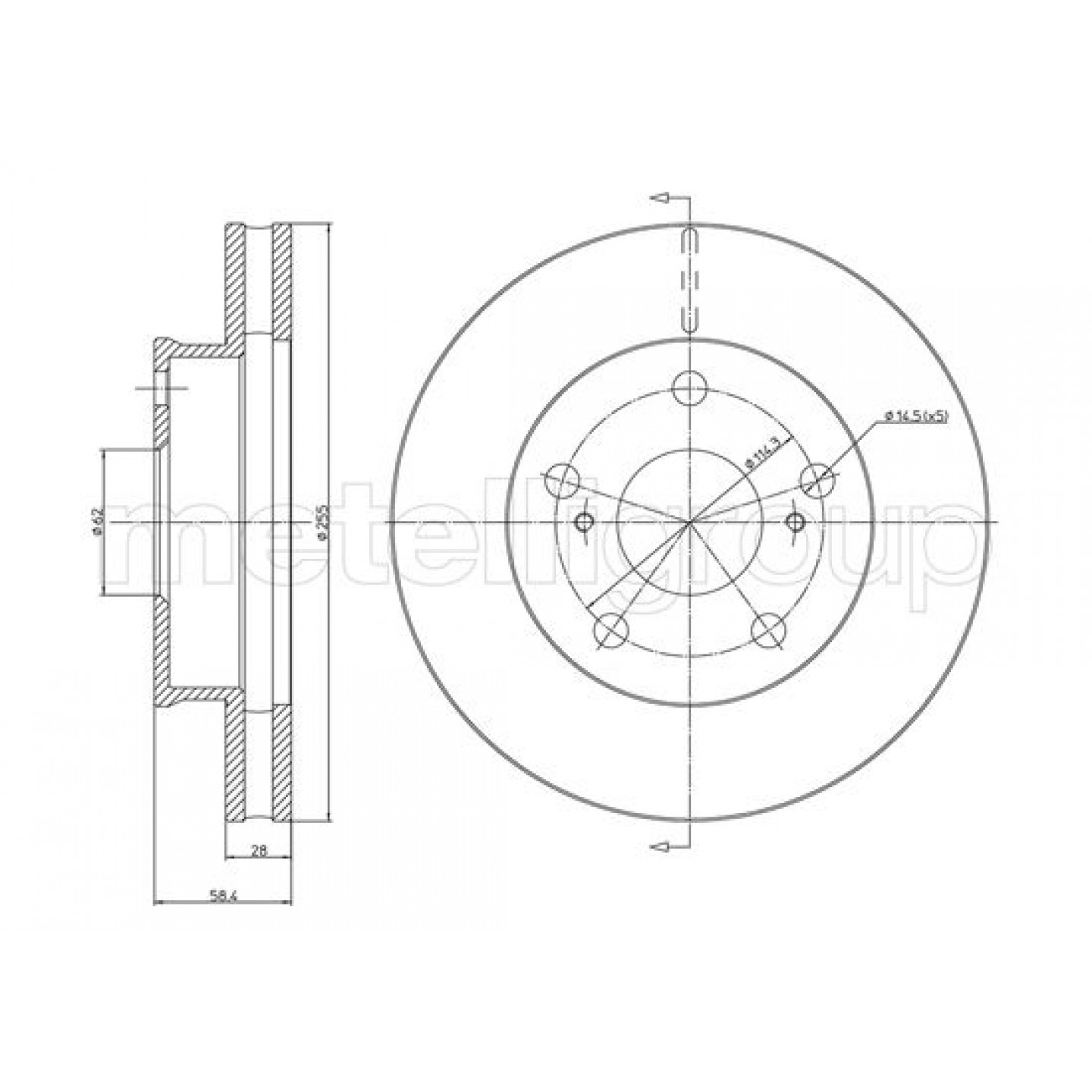 Metelli Disco De Freno 23-1481C