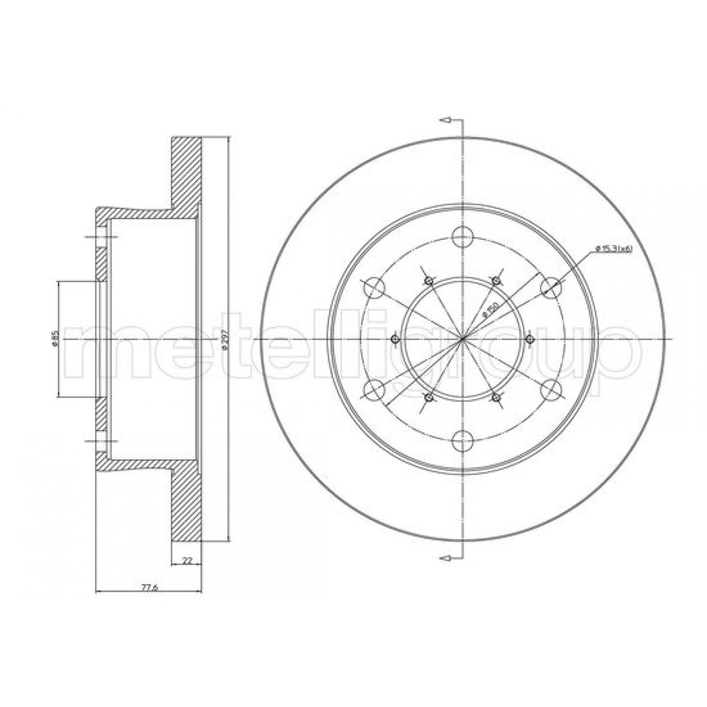 Metelli Remschijf 23-1088C