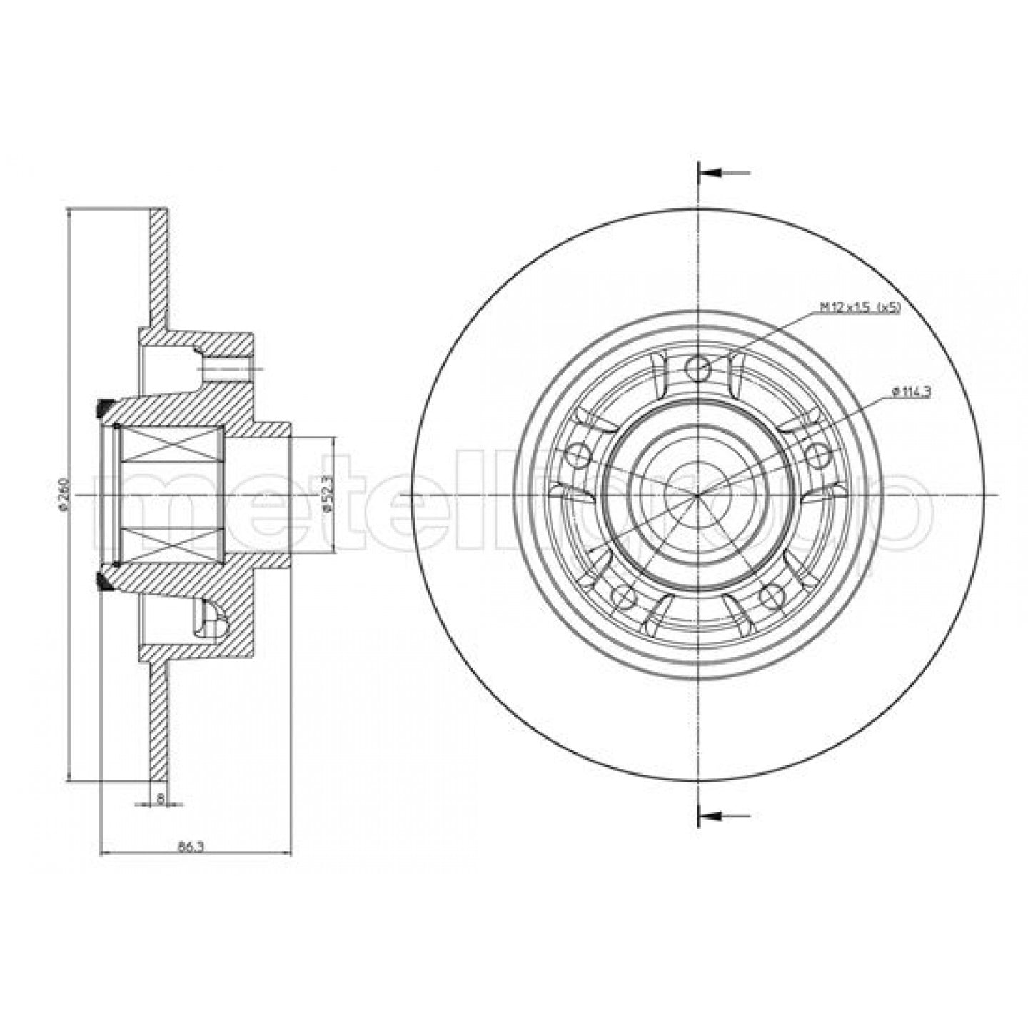Metelli Discofreno 23-1095