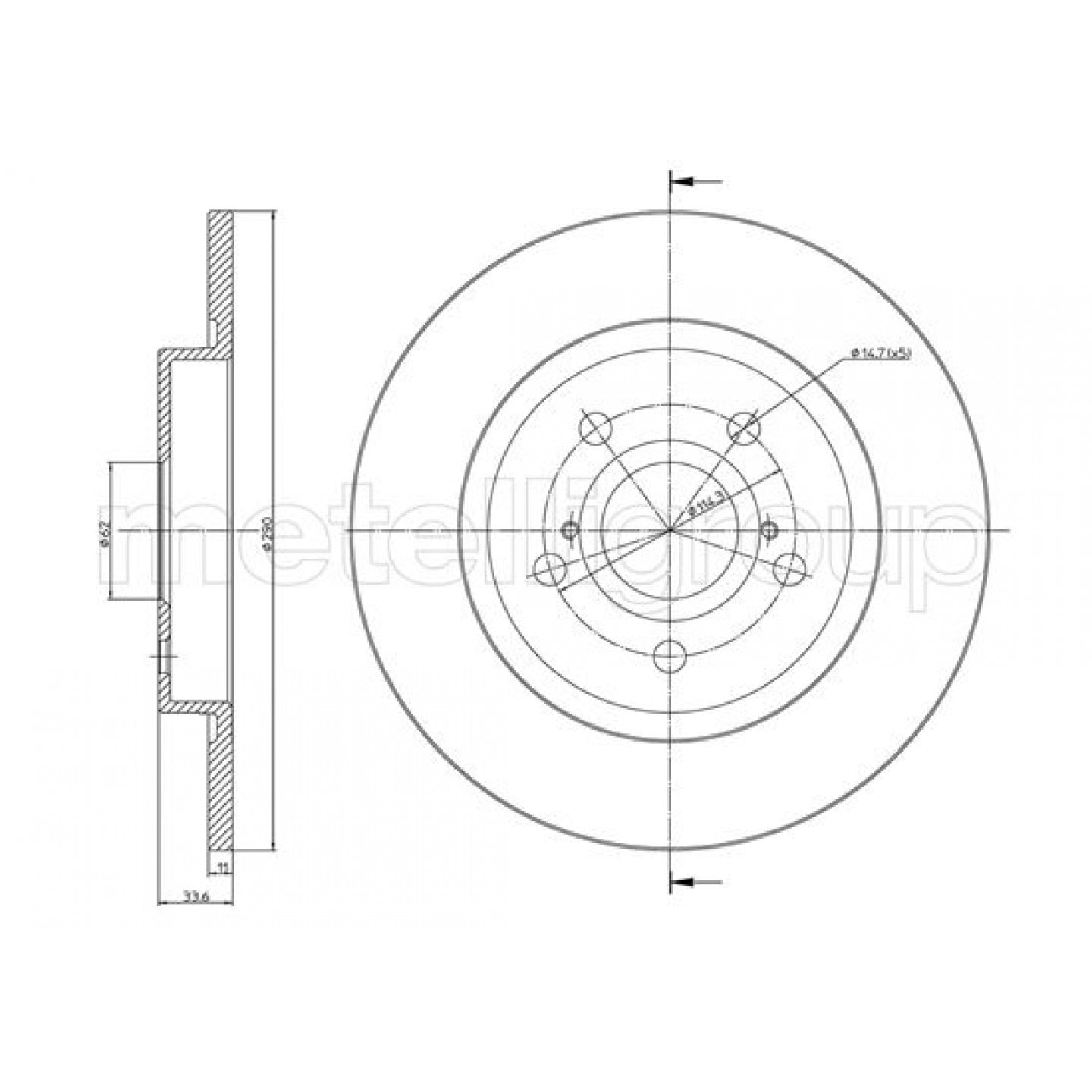 Metelli Discofreno 23-1274C