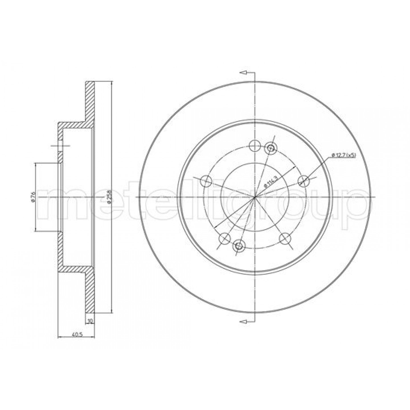 Metelli Disco De Freno 23-1284C