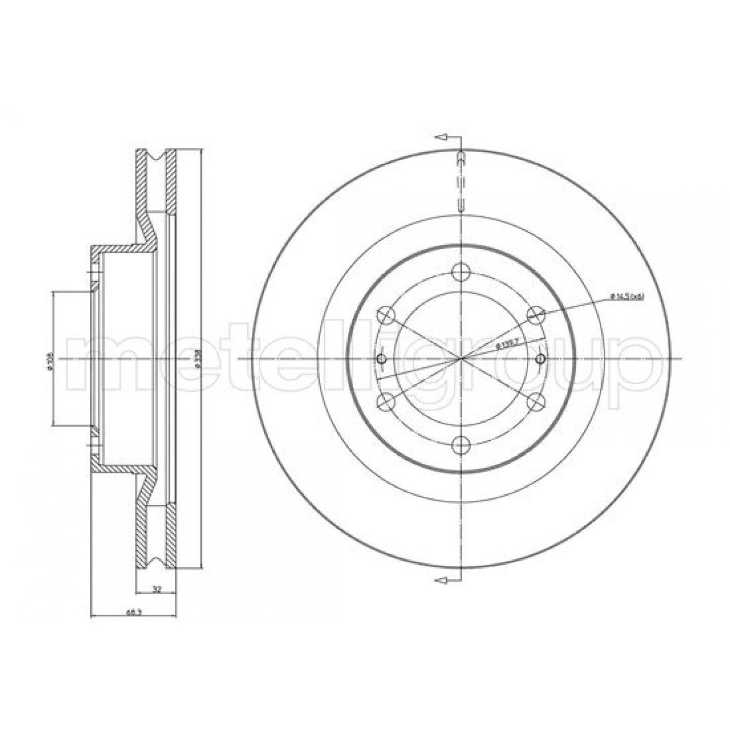 Metelli Discofreno 23-1298C