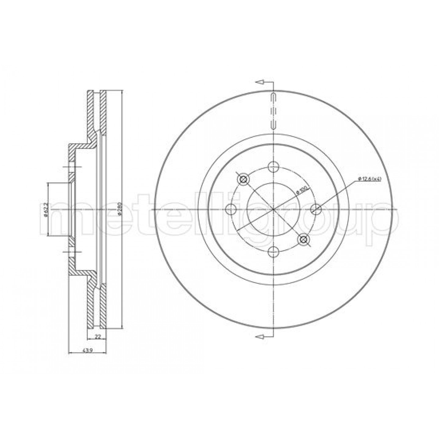 Metelli Discofreno 23-1365C