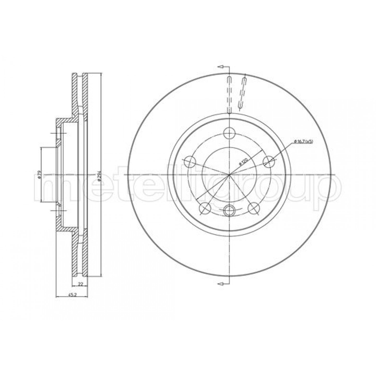 Metelli Discofreno 23-1408C
