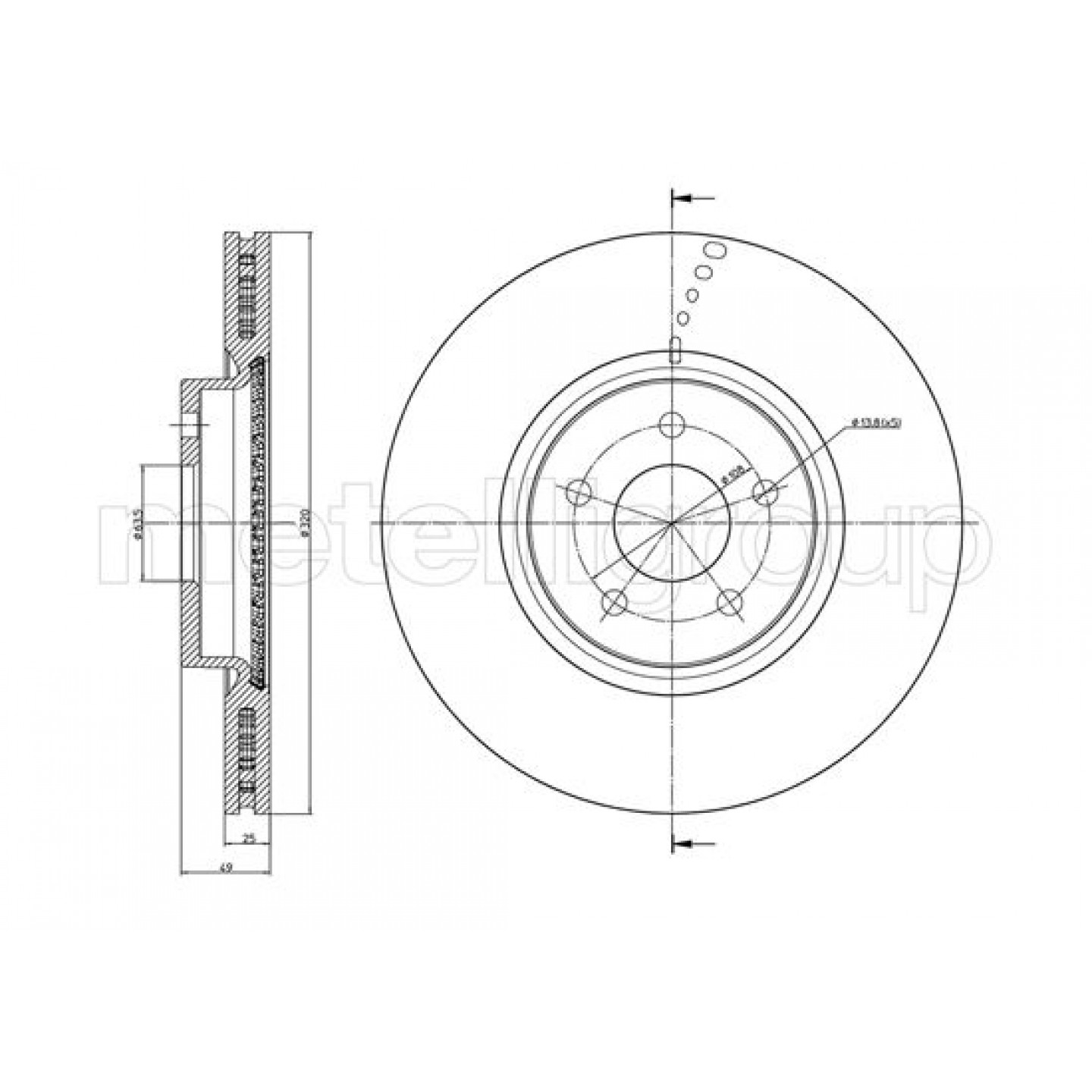 Metelli Discofreno 23-1512C