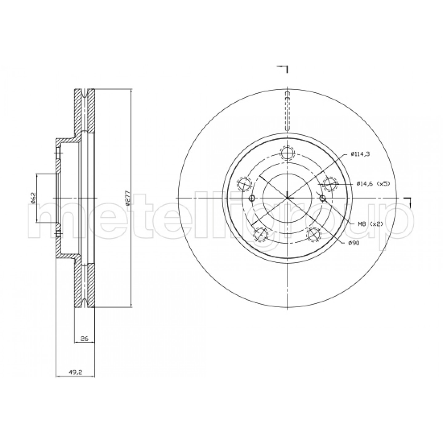 Metelli Discofreno 23-1523C