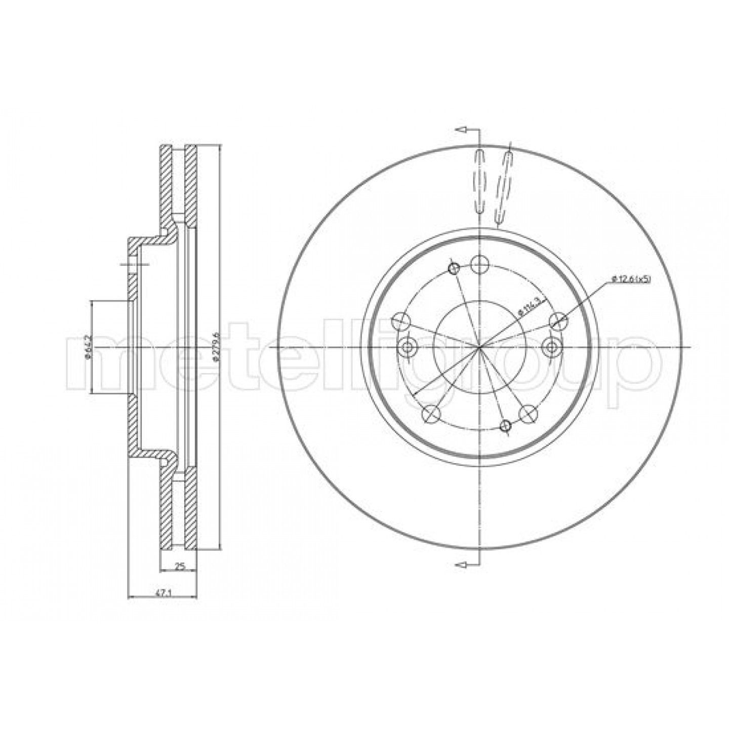 Metelli Disco De Freno 23-1536C