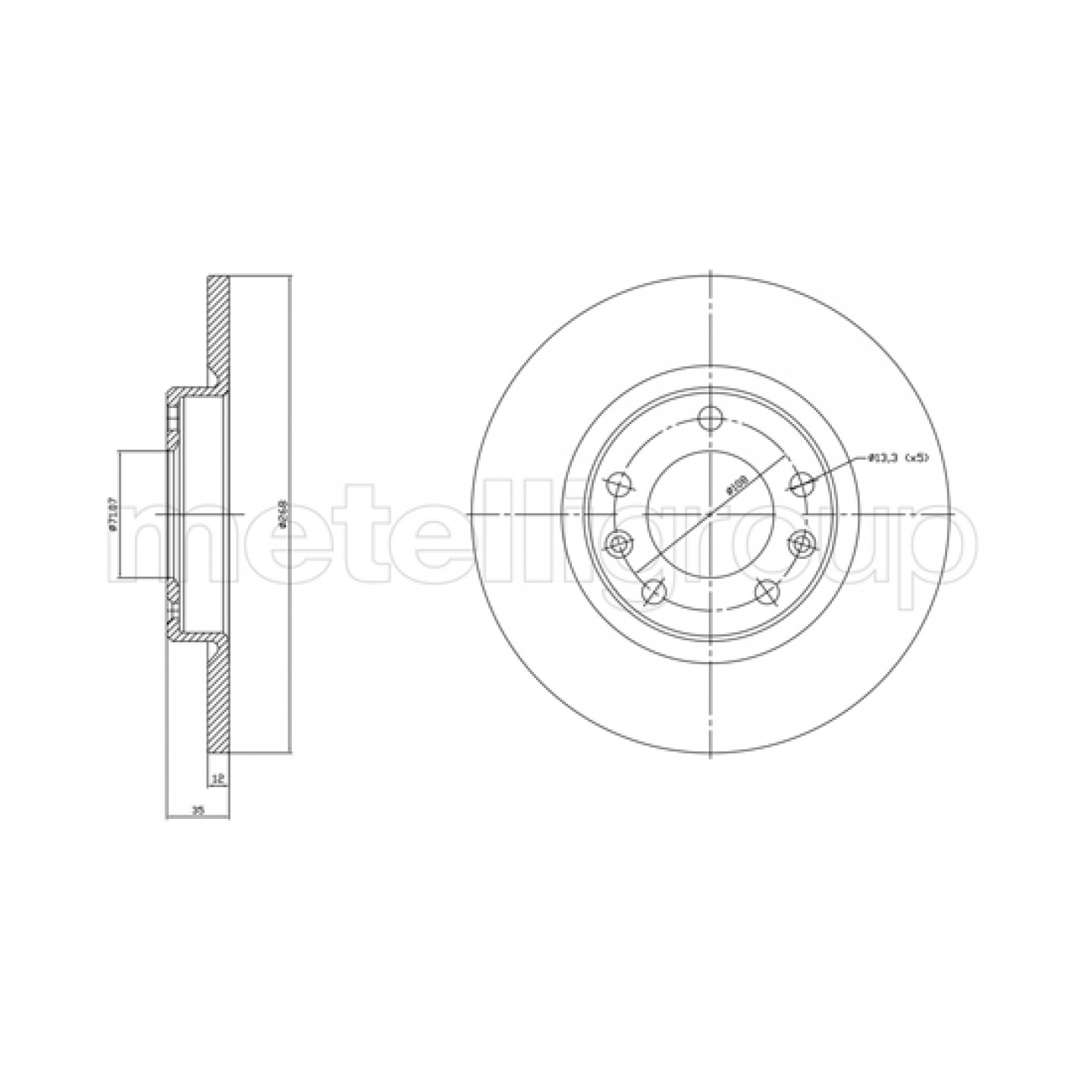 Metelli Disco De Freno 23-1759C
