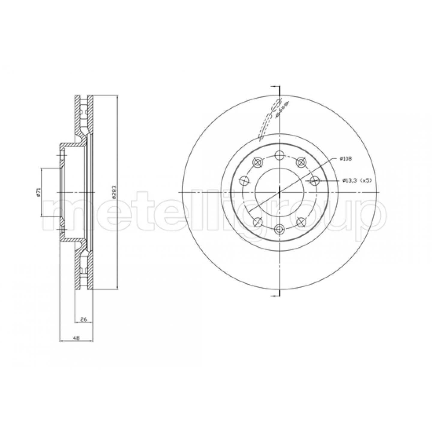 Metelli Discofreno 23-1764C