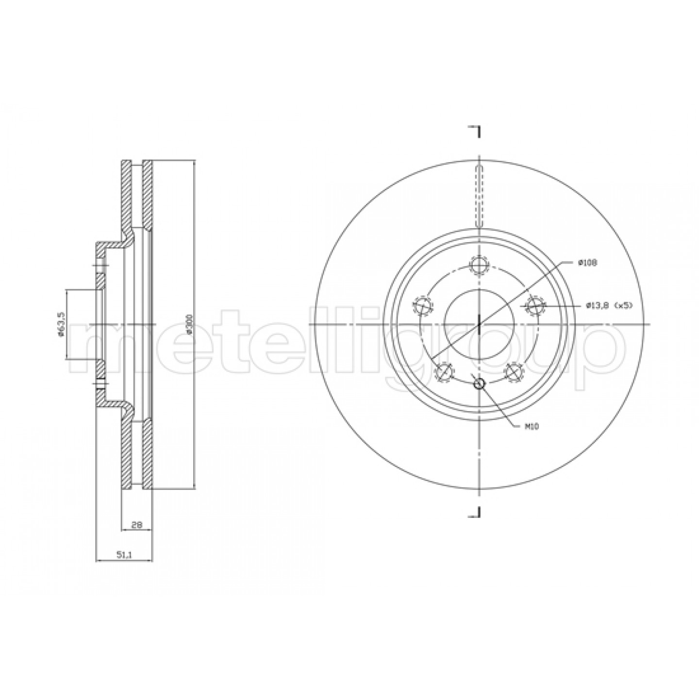Metelli Discofreno 23-1790C