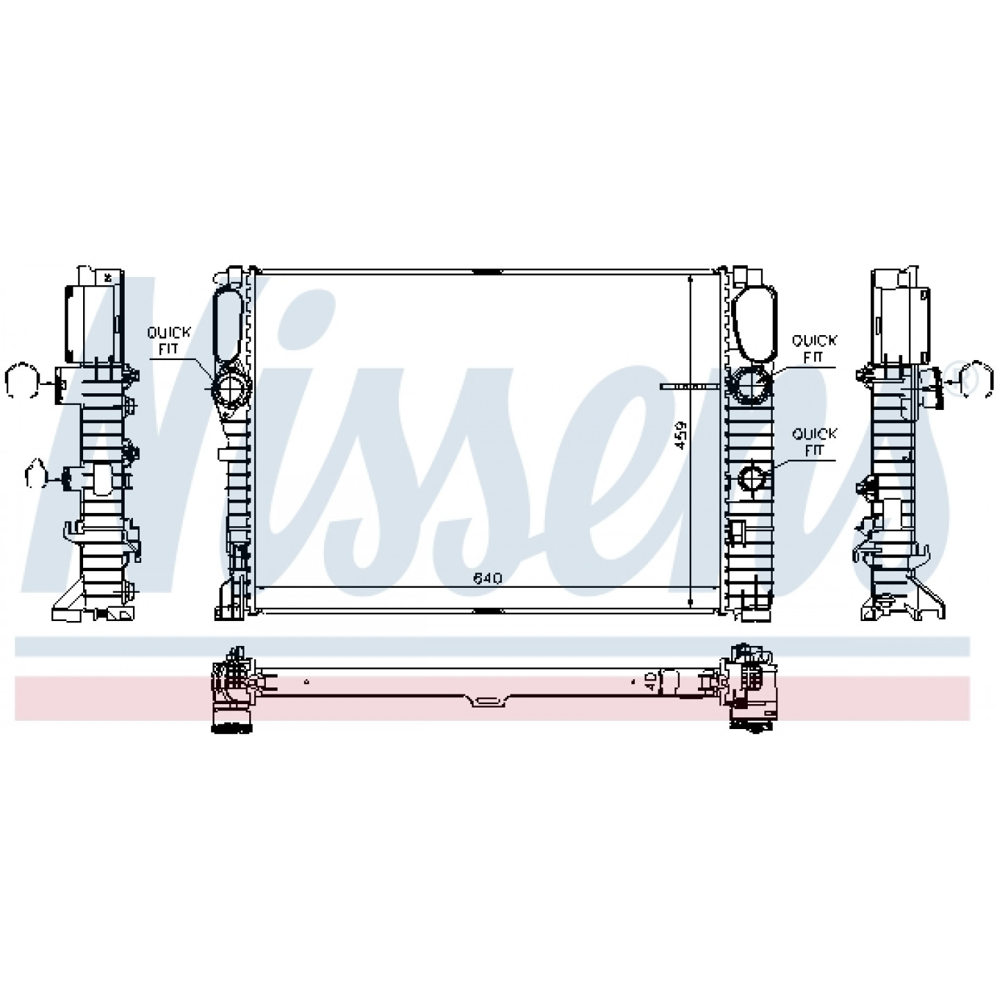Radiator, engine cooling NISSENS 67105 - Trodo.com
