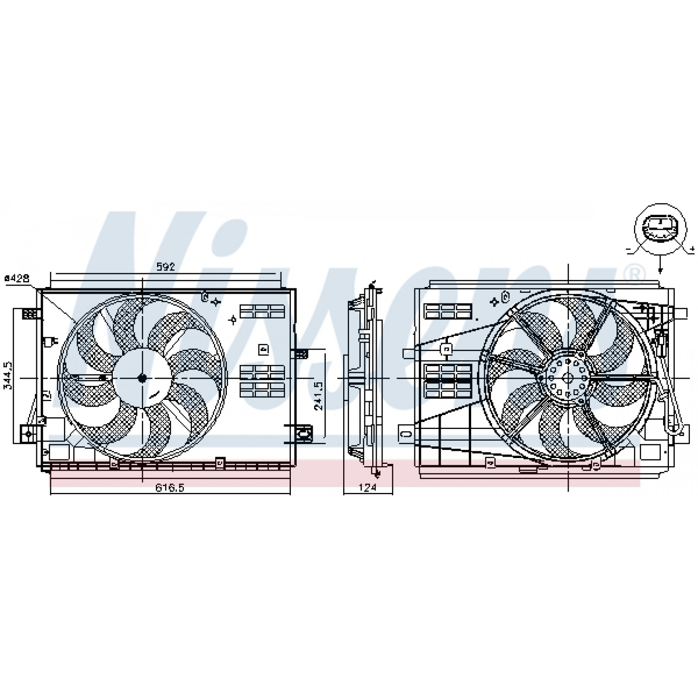 Ventilator, radiator NISSENS 85973