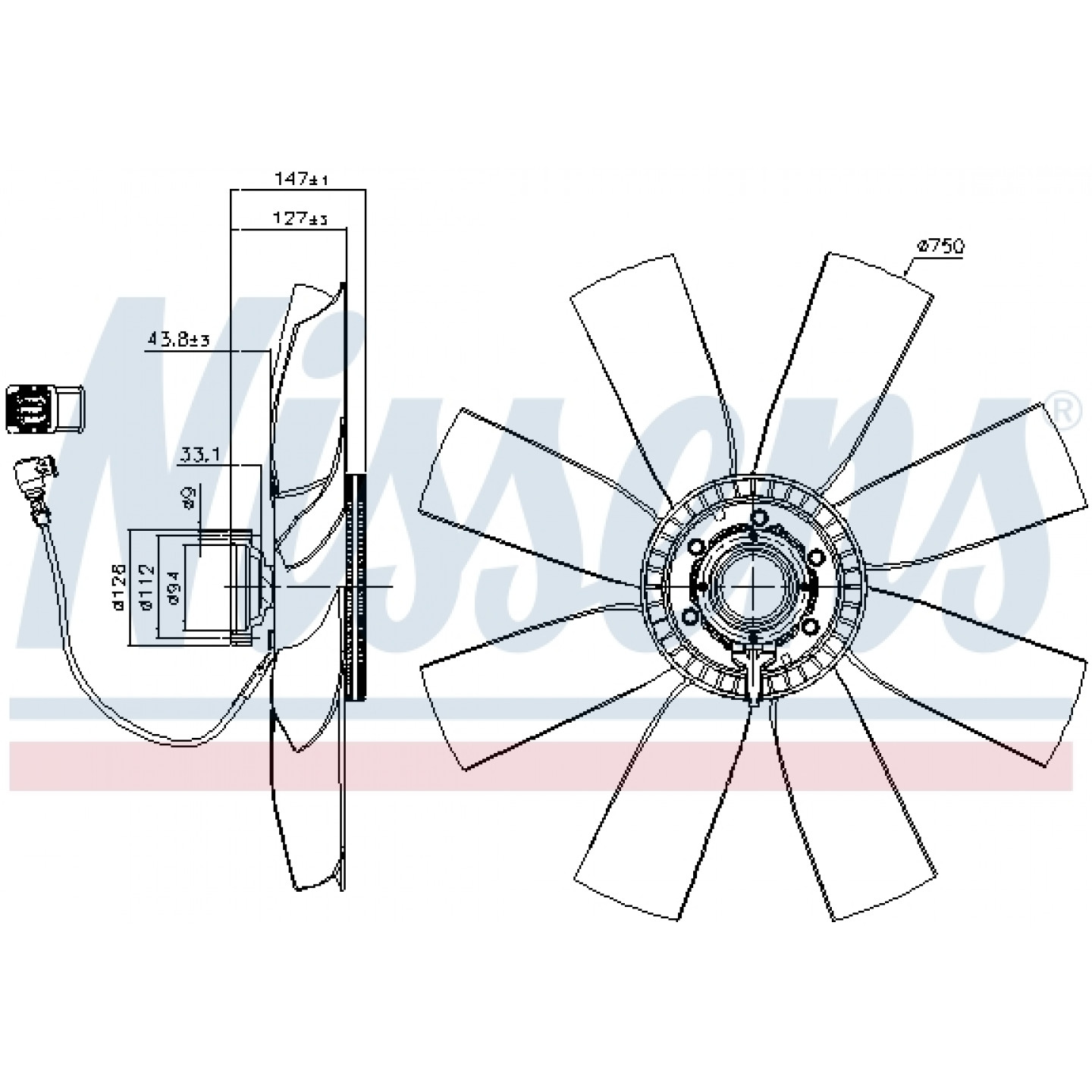 Embrayage, ventilateur de radiateur NISSENS 86236