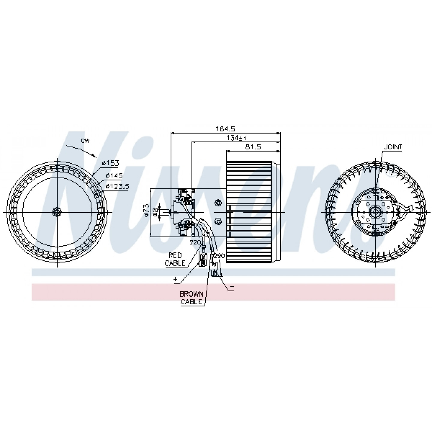 vnitřní ventilátor NISSENS 87093