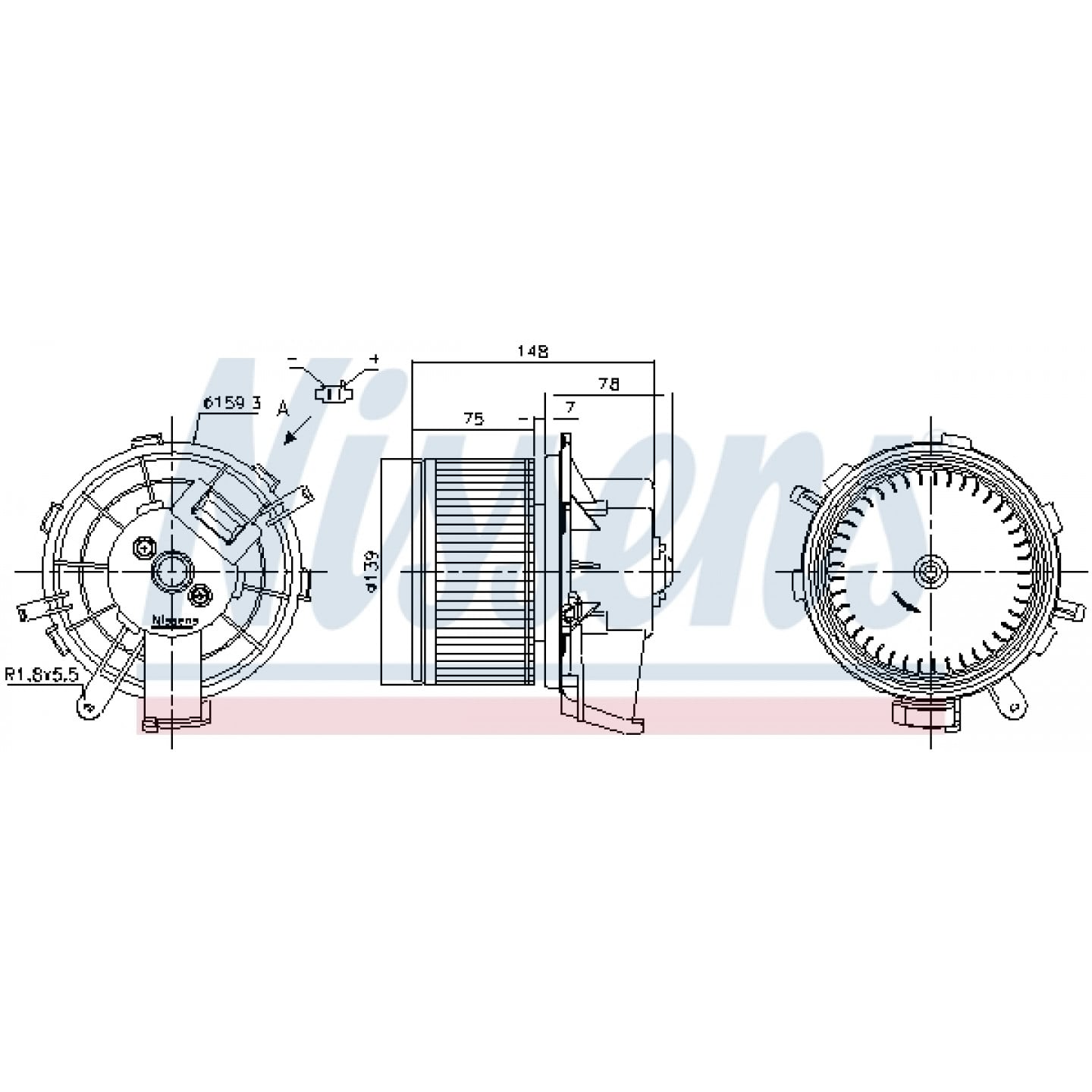 vnitřní ventilátor NISSENS 87675