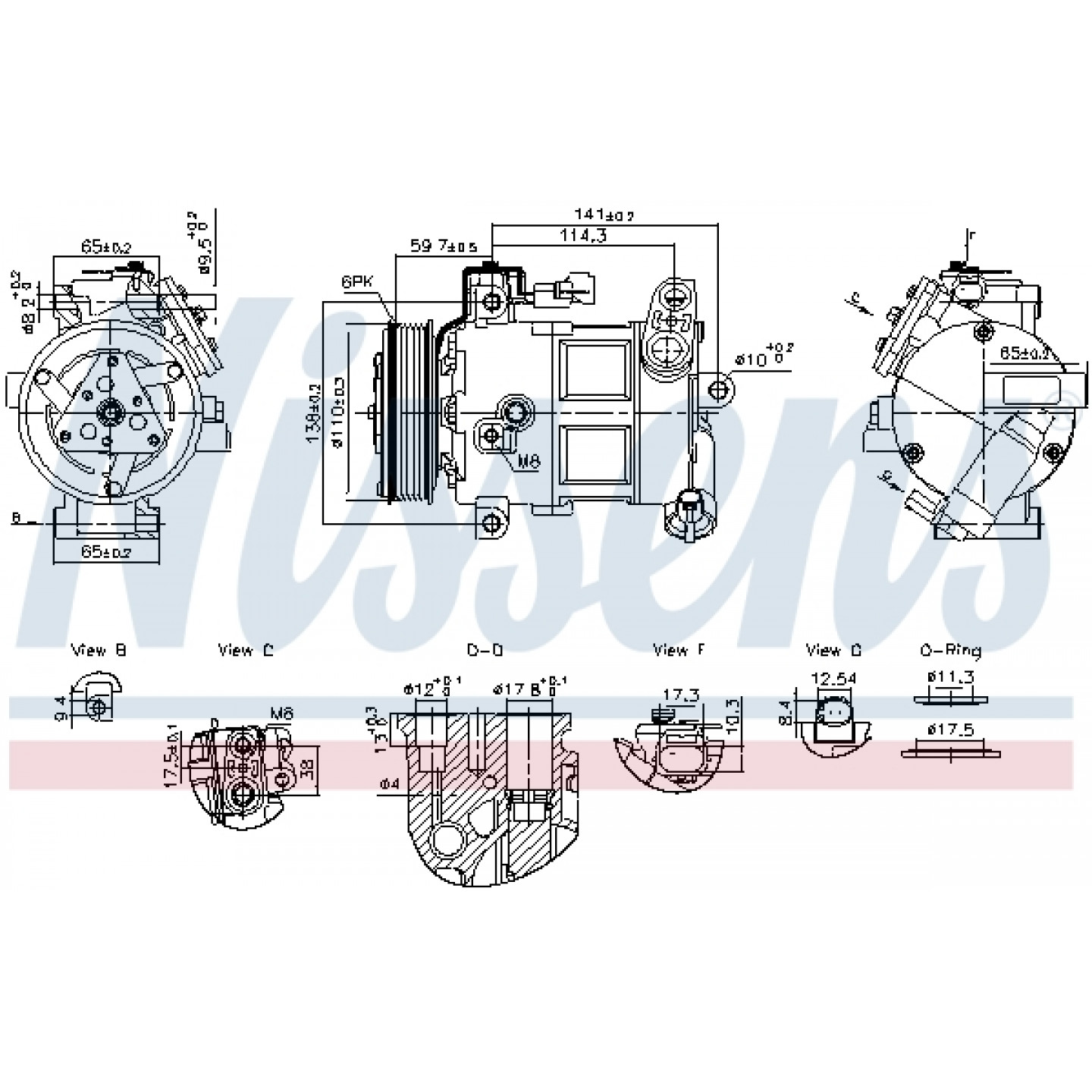 Kompresor, klimatizace NISSENS 890596