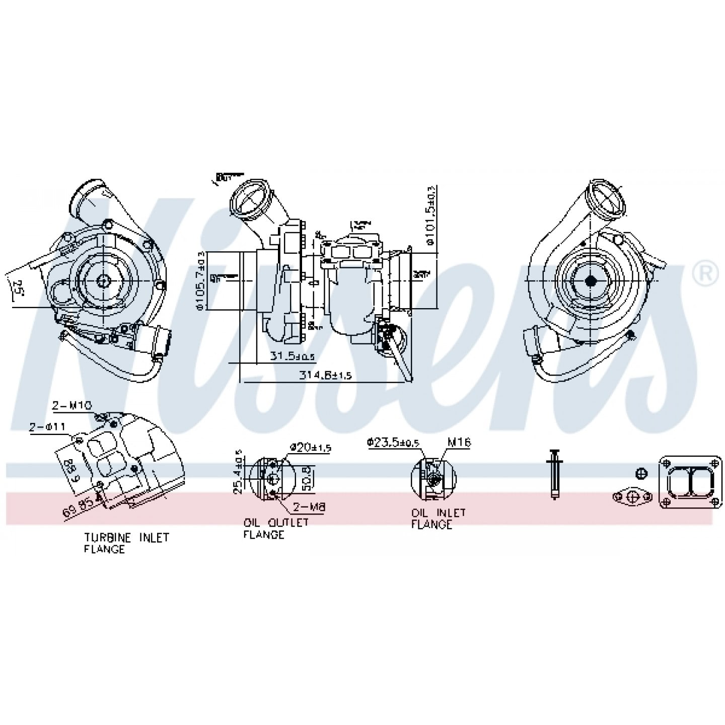 Turbocompresseur NISSENS 93339