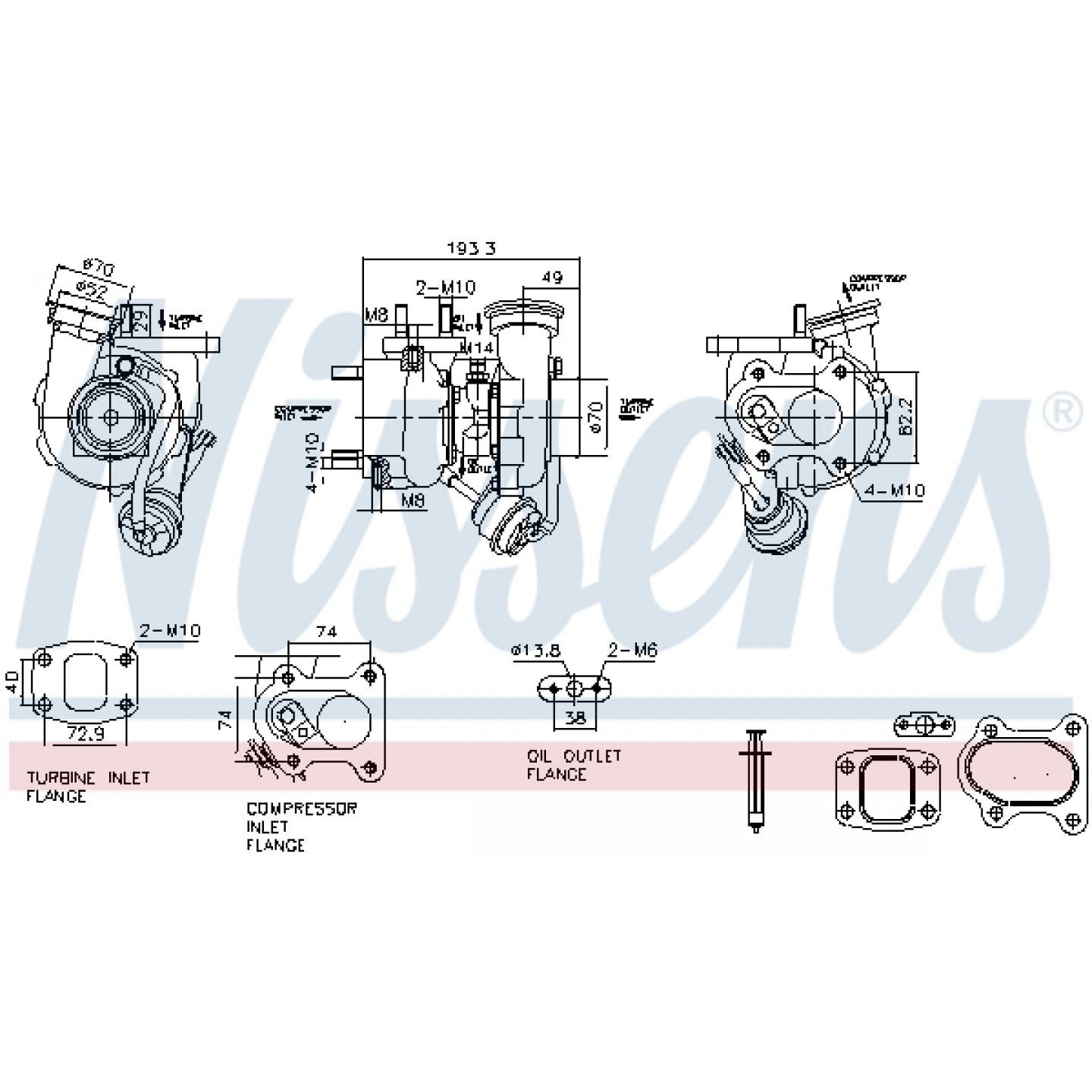 Turbocompresseur NISSENS 93829