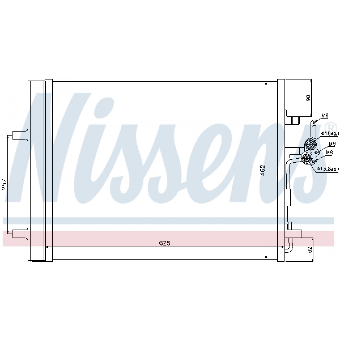 940033 NISSENS 351310241 Condensatore climatizzatore con