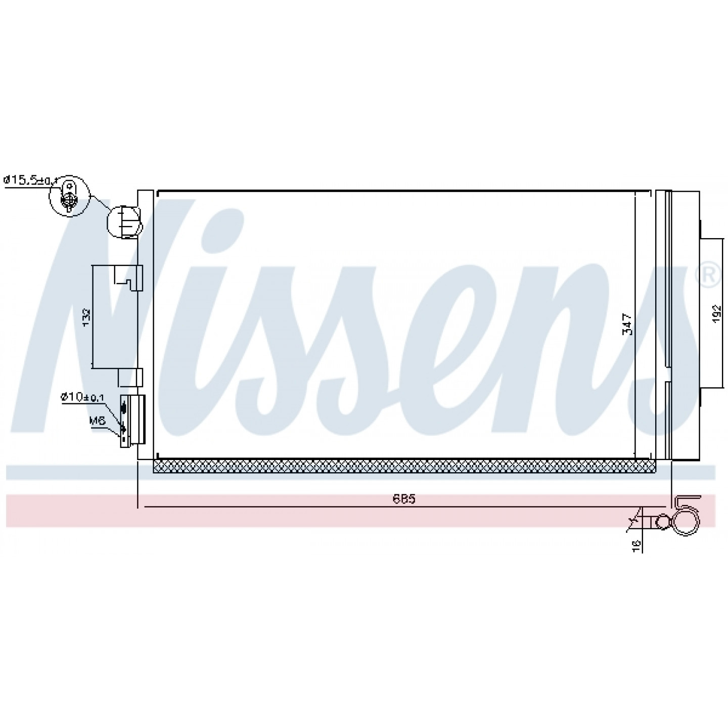NISSENS Condensor, airconditioning, Condensator voor o.a. Ford - 941094