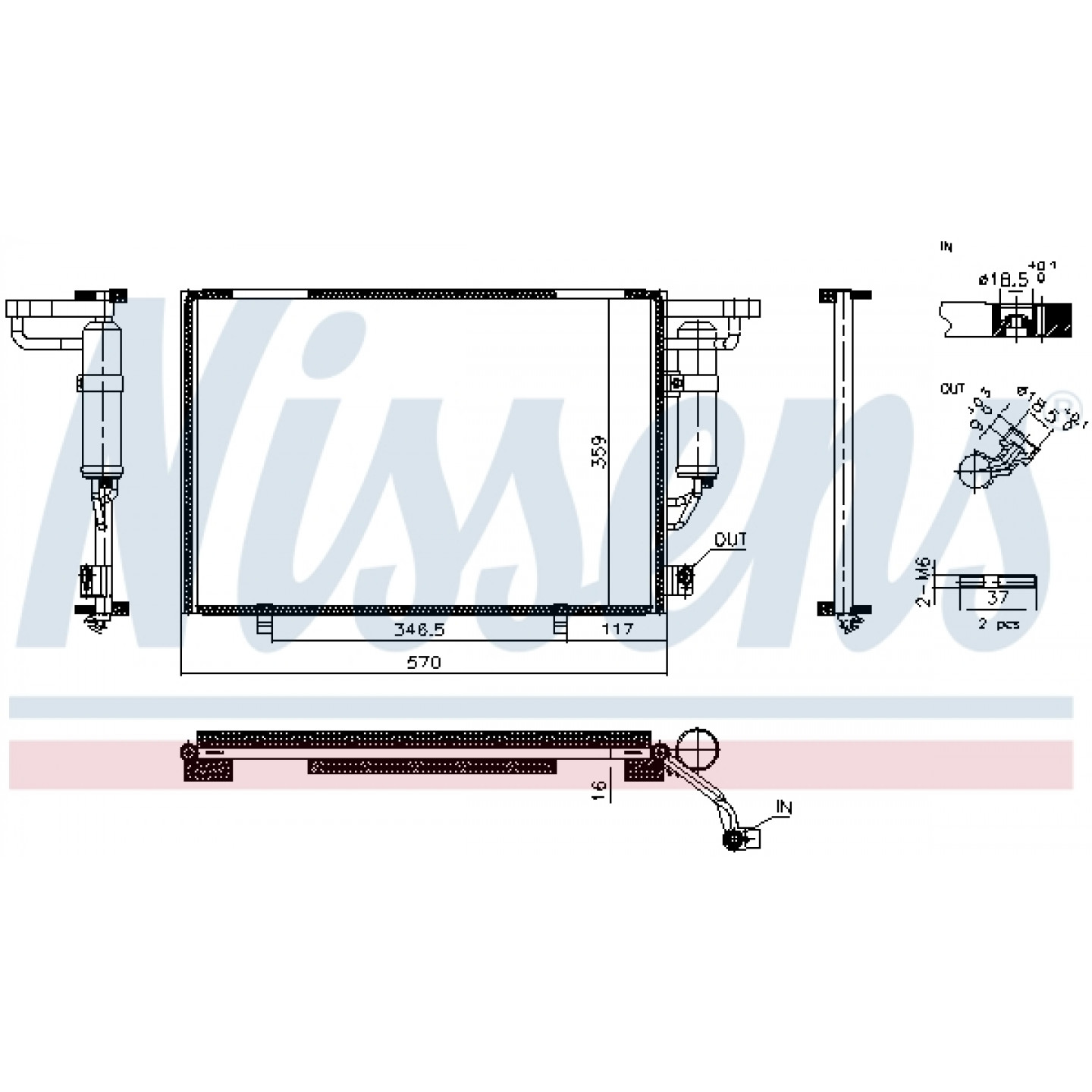 Nissens 940043 - Condensatore Climatizzatore Compatibile Con Ford Mondeo, Galaxy E Volvo XC60 - Ricambio Auto Di Qualità - 3