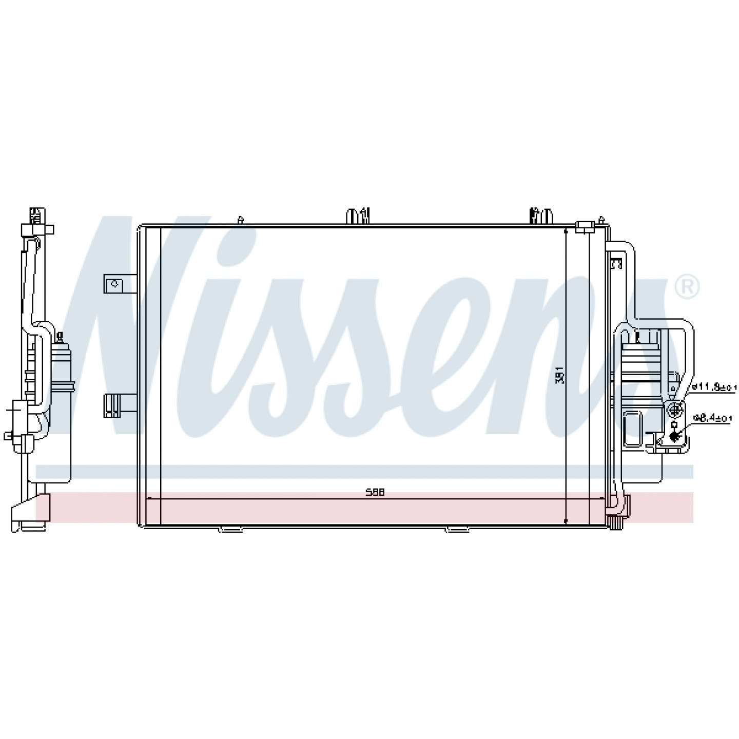 Condensatore Climatizzatore Nissens 94727 Per Fiat, Lancia - Ricambio Auto Compatibile - 2