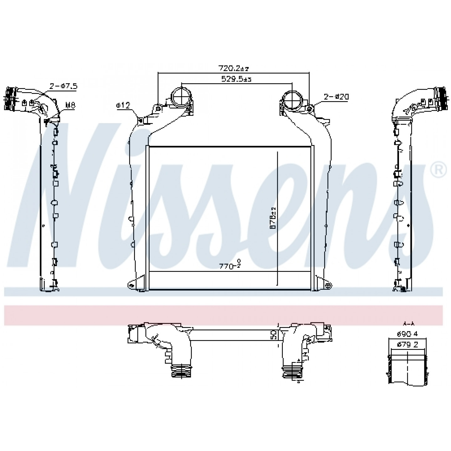 Intercooler, échangeur NISSENS 961323