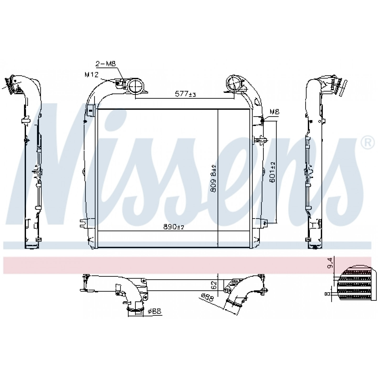 Intercooler, échangeur NISSENS 961439