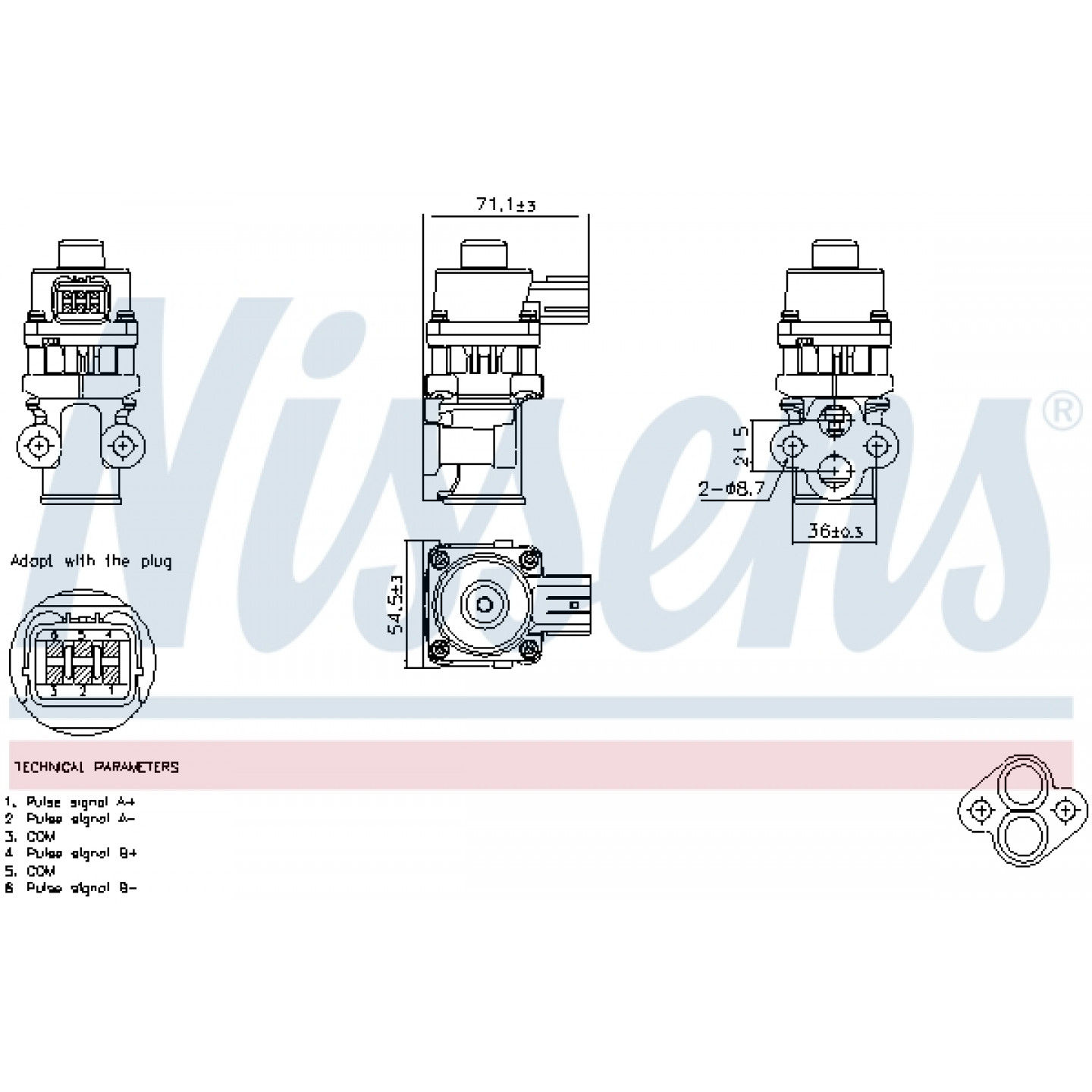 EGR-ventil NISSENS 98368