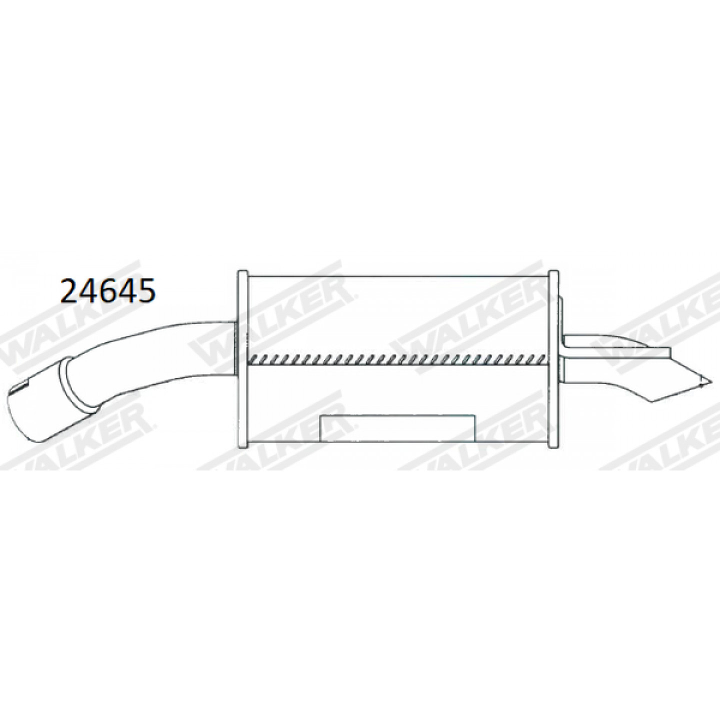 Silenziatore posteriore WALKER 24645