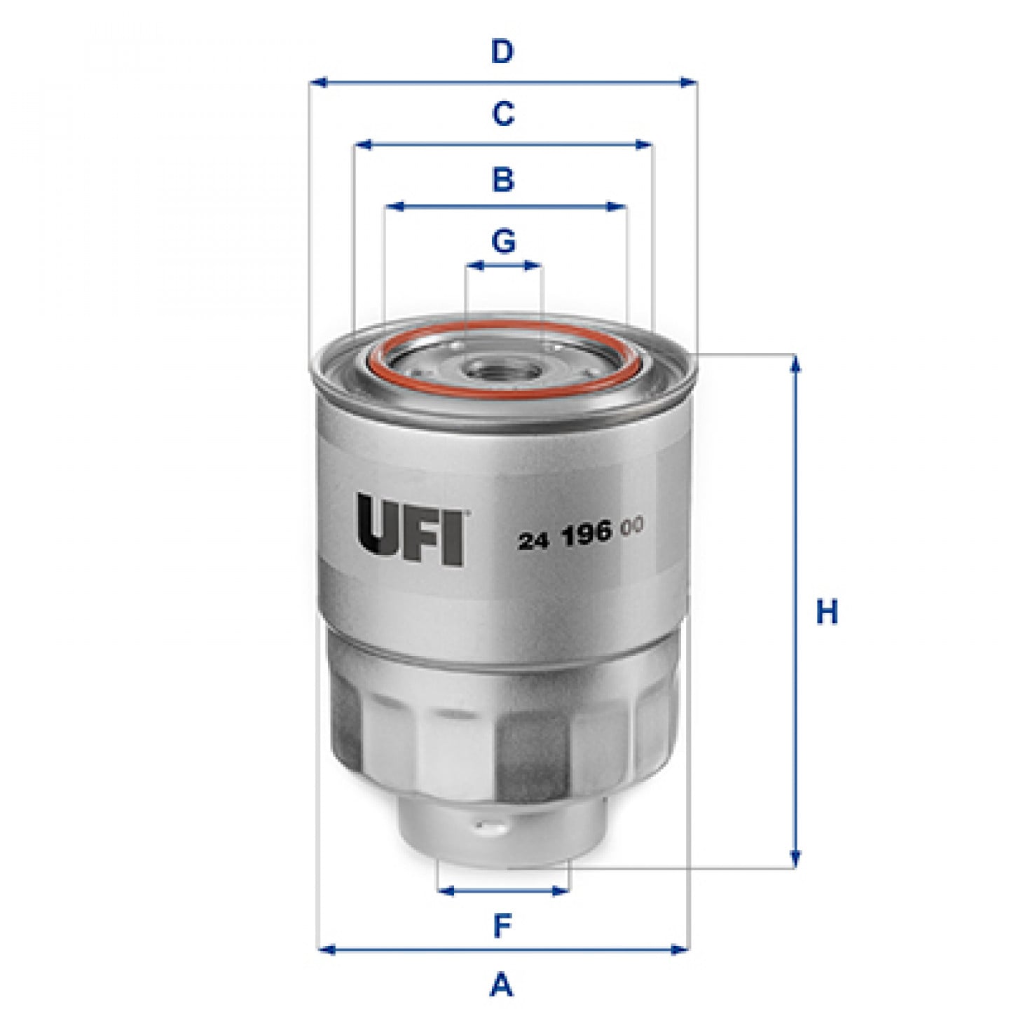 Filtro combustible UFI 24.196.00