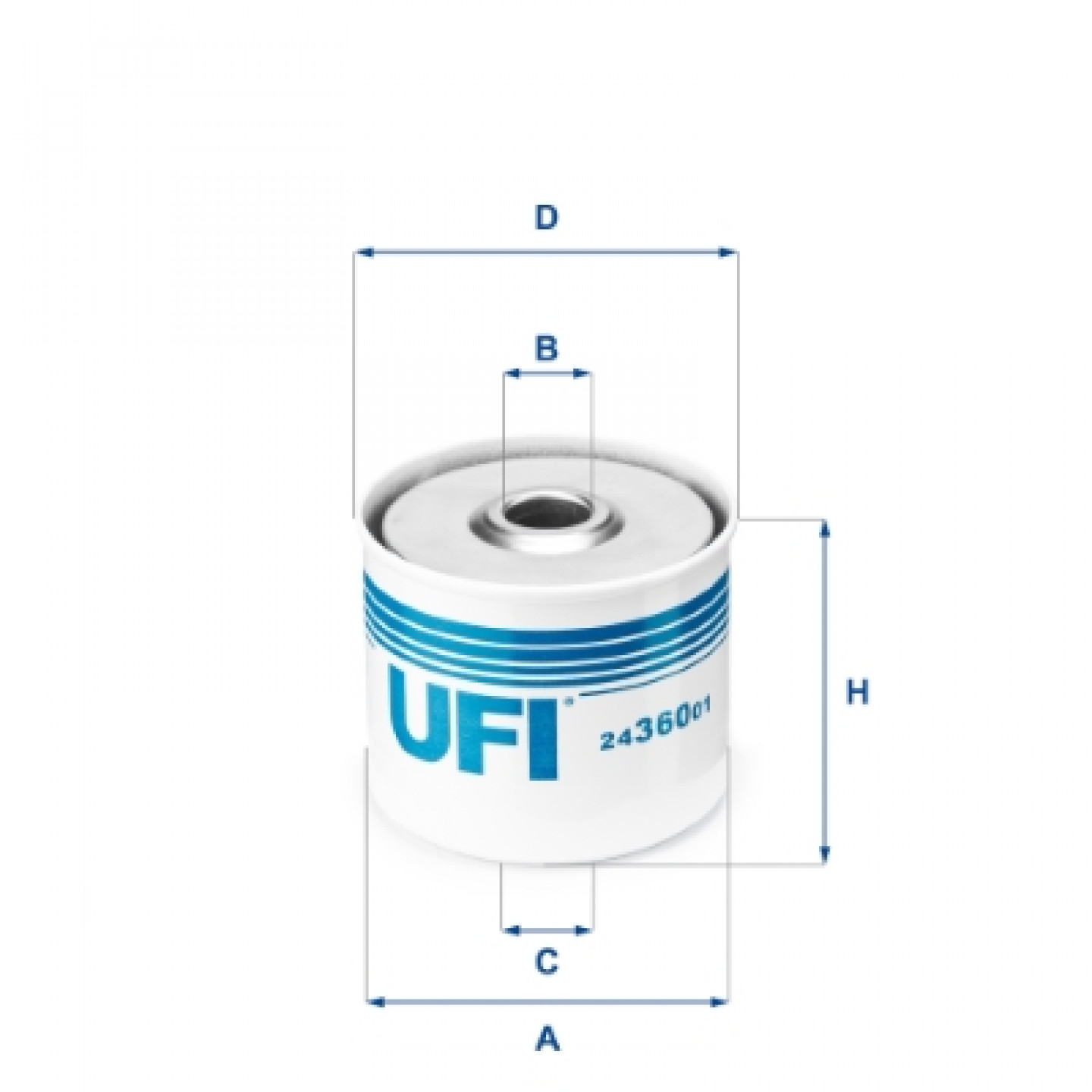 Filtro combustible UFI 24.360.01