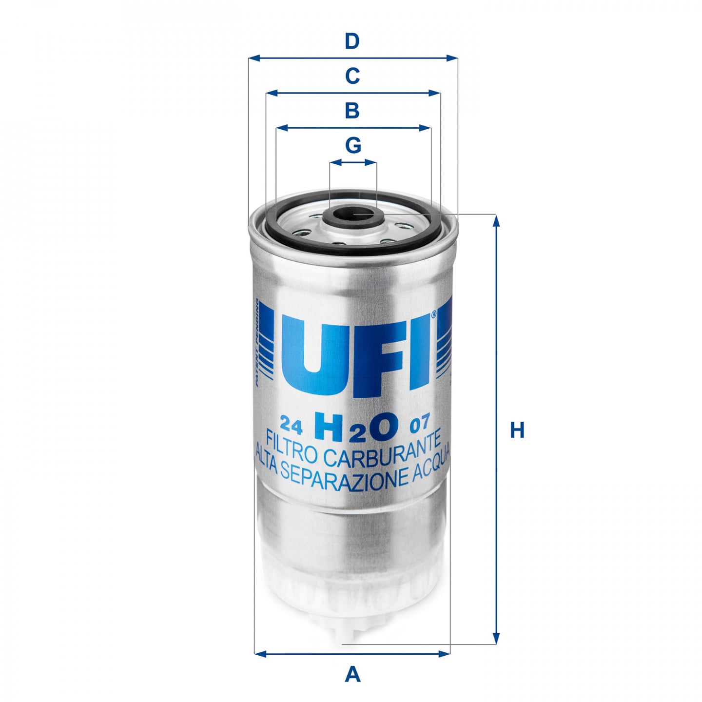Filtro combustible UFI 24.H2O.07